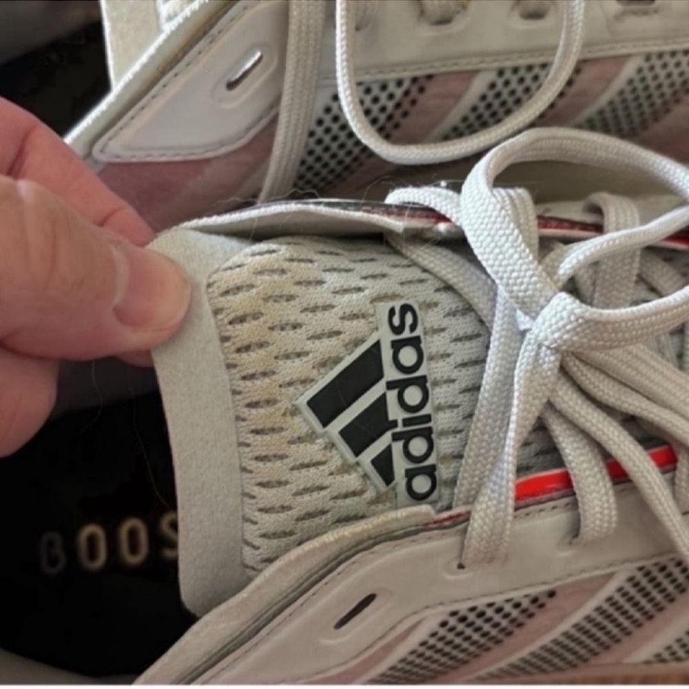 Adidas Pink and White Sneakers with Cushioned Sole - Picture 4 of 8